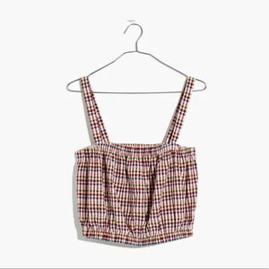 Madewell Crop Tank Top in Rainbow Gingham
